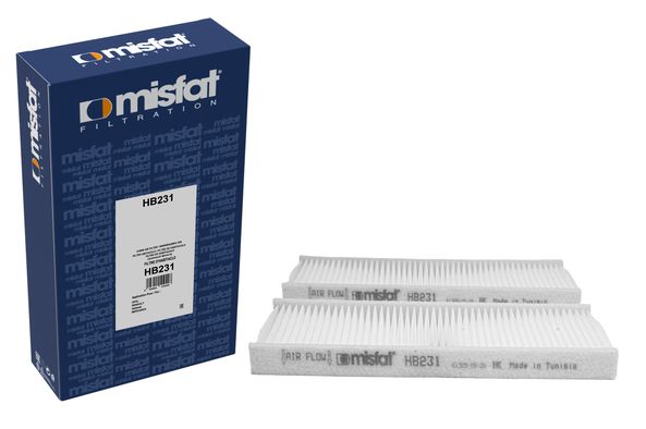 Filtre d'habitacle (Filtre à pollen) MISFAT FILTRATION  ref. HB231